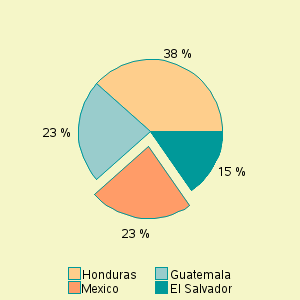 Pie chart of nat