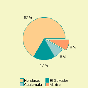 Pie chart of nat