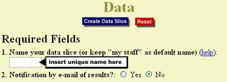 analyzer data slice name