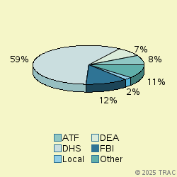 Pie chart of agenrevgrp